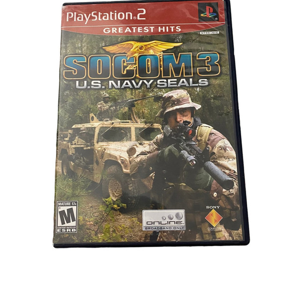 PlayStation 2 Socom 3 (Greatest Hits) U.S. Navy Seals Disc-Case- Original Manual - Picture 1 of 2